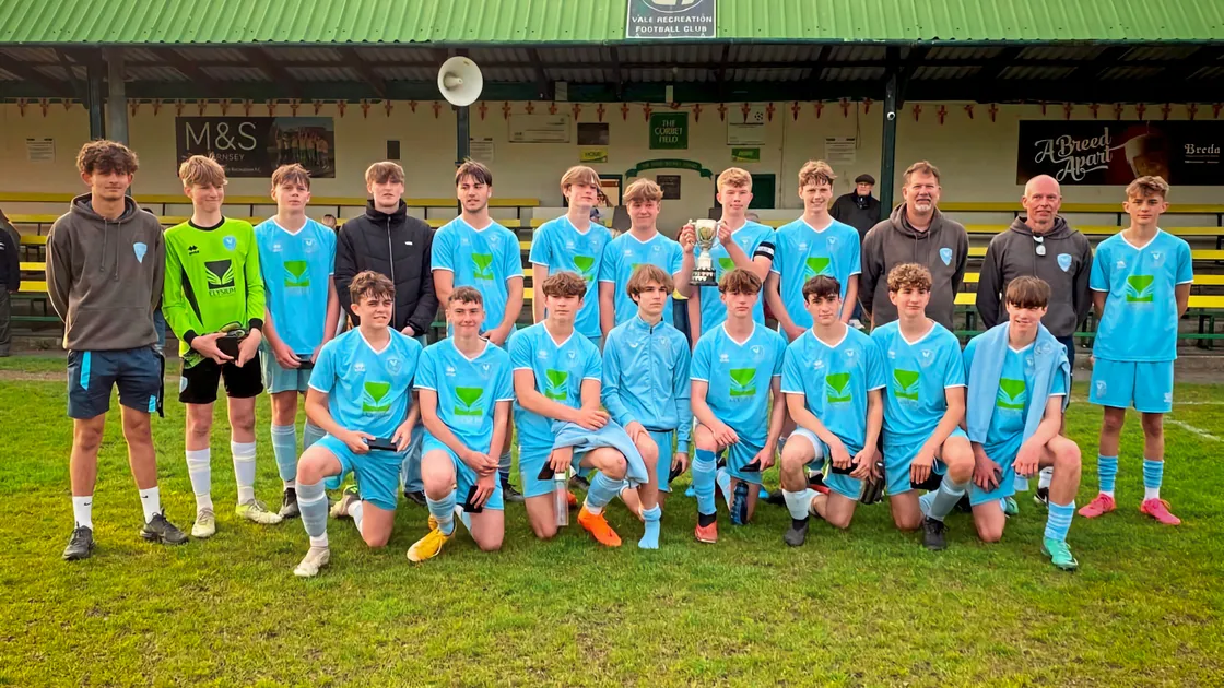 North under-16s won the Normandie Cup on Monday night, beating Vale Rec 2-0 with goals from Charlie Van Katwyk and Tyrese Kelly, to complete the domestic double. (Picture supplied)
