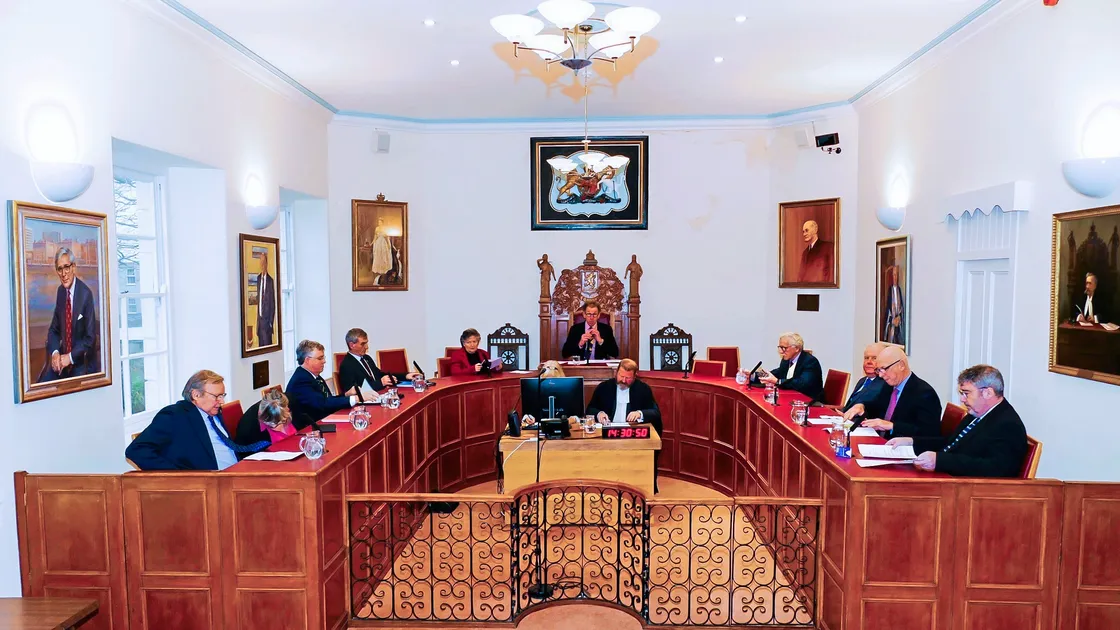 An Alderney States meeting in session. (Picture by David Nash)