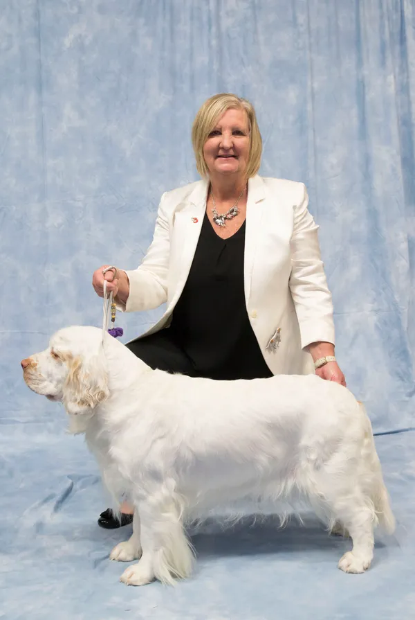 Ginny Heaume and her prize-winning puppy, Suelynda Diamonds R’ Forever at Francfief, or Florence as her owner calls her. (Pictures by Adrian Miller, 26180603)
