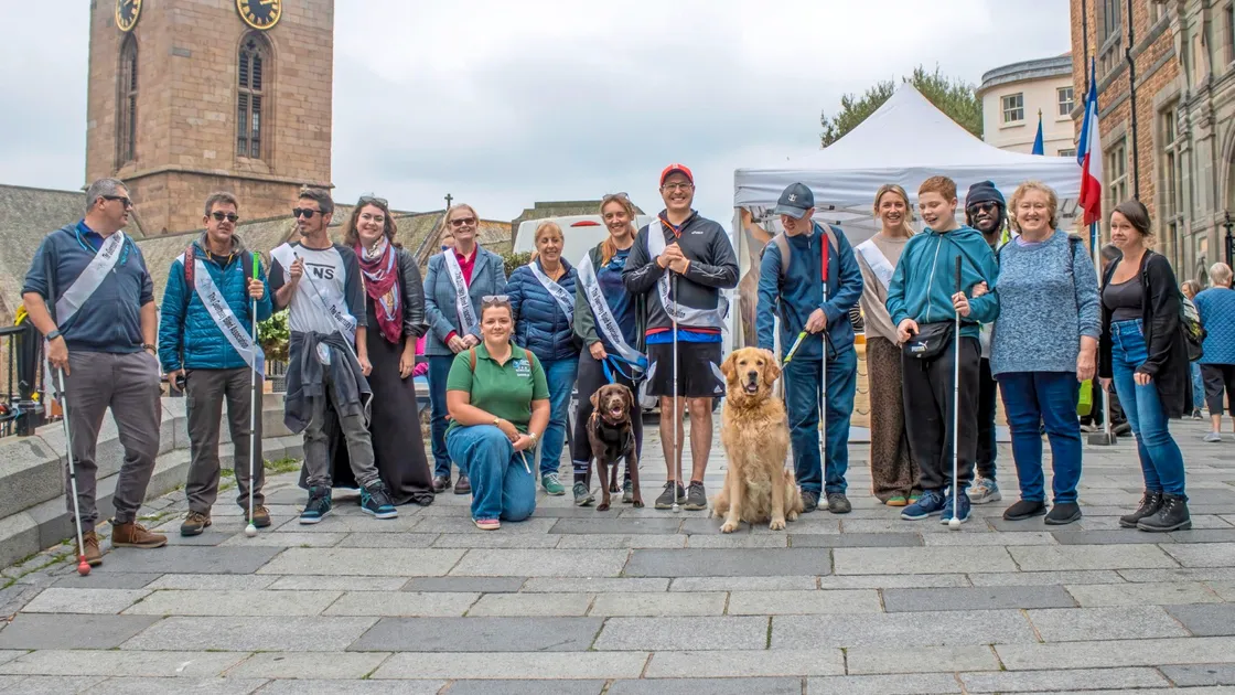 Tina De La Mare, whose husband Simon is one of the Guernsey Blind Association’s service users, came up with the idea of the walk