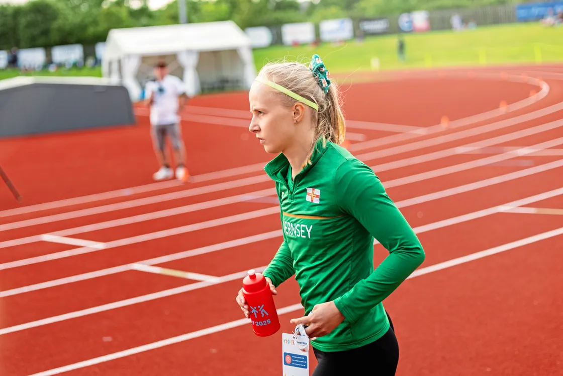 Abi Galpin was hampered by injury at last month’s Island Games in Orkney.