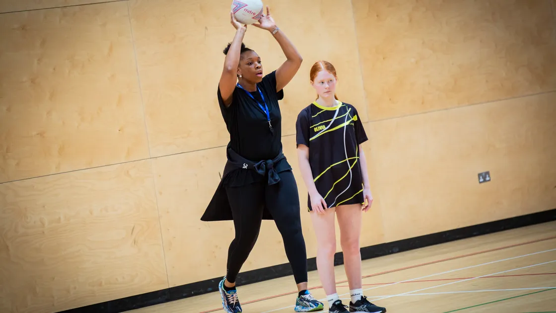Former England international netballer and Commonwealth Games gold medallist Eboni Usoro-Brown visited the island to conduct coaching workshops with Liberte Netball Club. (Picture by Sophie Rabey, 31920272)