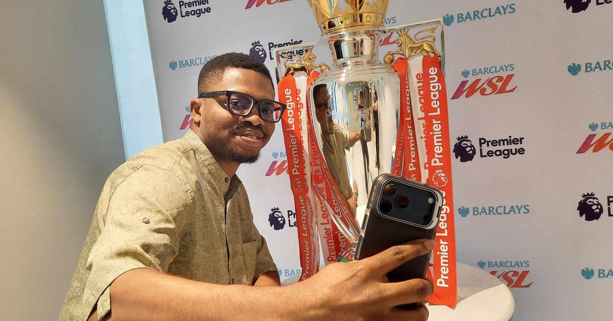 Football fans get a look at top-flight trophies