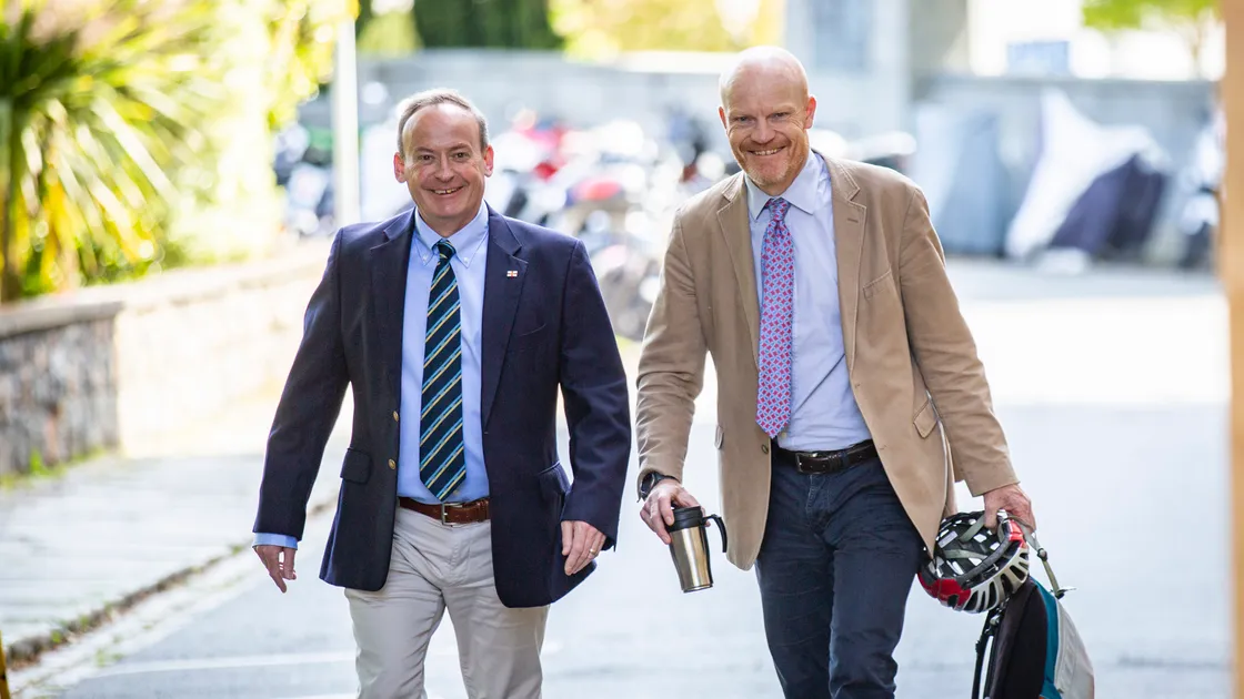 States Deputies Lyndon Trott, left, and Deputy Gavin St Pier. (Picture by Sophie Rabey, 32257338)