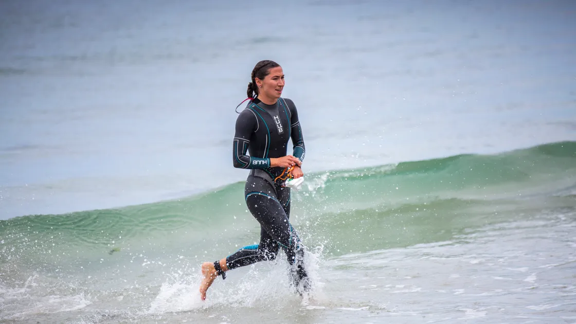 Megan Chapple on her way to Island Games gold on home soil in 2023. (Picture by Sophie Rabey, 33878168)