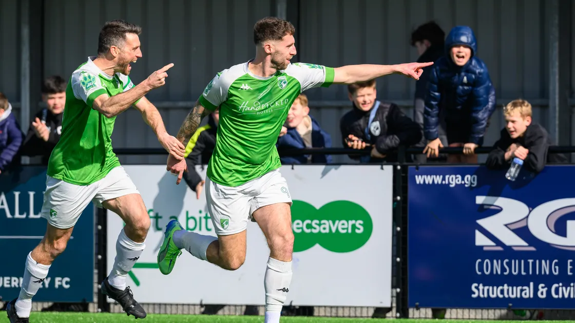 Sam Murray scored Guernsey FC's third goal in the 3-0 win over Lancing.