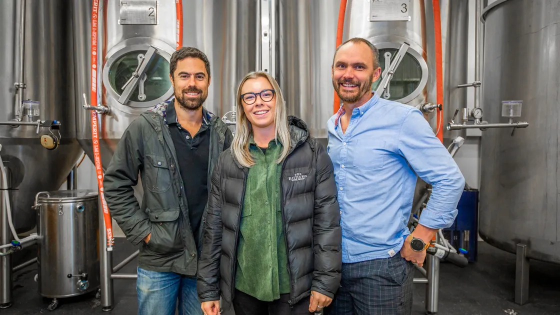 Little Big Brew Co Ltd has taken over the former White Rock Brewery in St George’s Esplanade. Left to right, Simon De La Rue, Charlotte Walker and Gareth Chandler. (Picture by Sophie Rabey, 28766628)