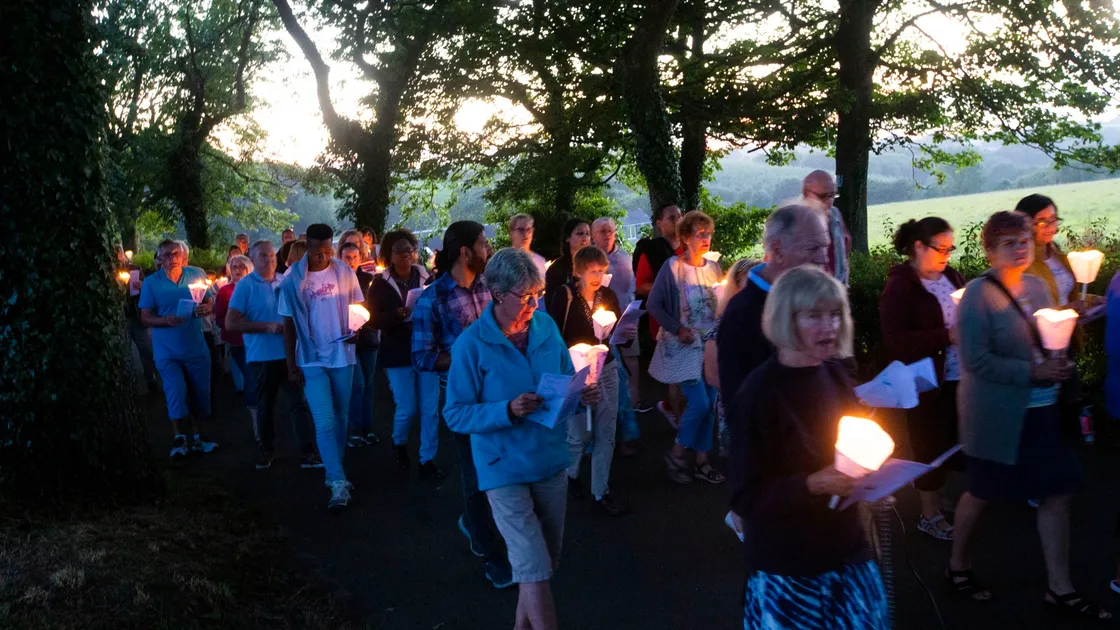 Some of the participants in the 50th anniversary torchlight procession. (Picture by Cassidy Jones, 29875734)