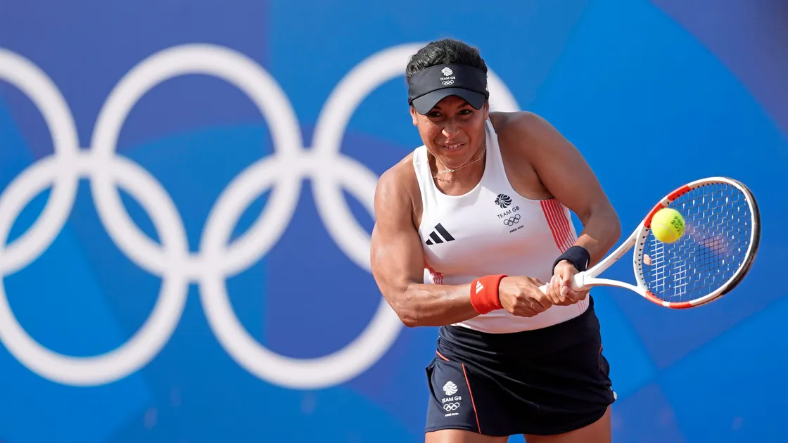 Heather Watson and Katie Boulter play in the Olympic quarter-finals in Paris this lunchtime. (Picture from PA Images)