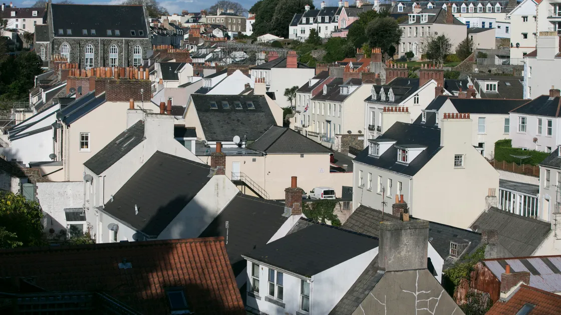 Pic by Adrian Miller 05-11-20 Generic St Peter Port Town pics Gpweb generic housing rooftops property market residential Victoria Road. (31321051)