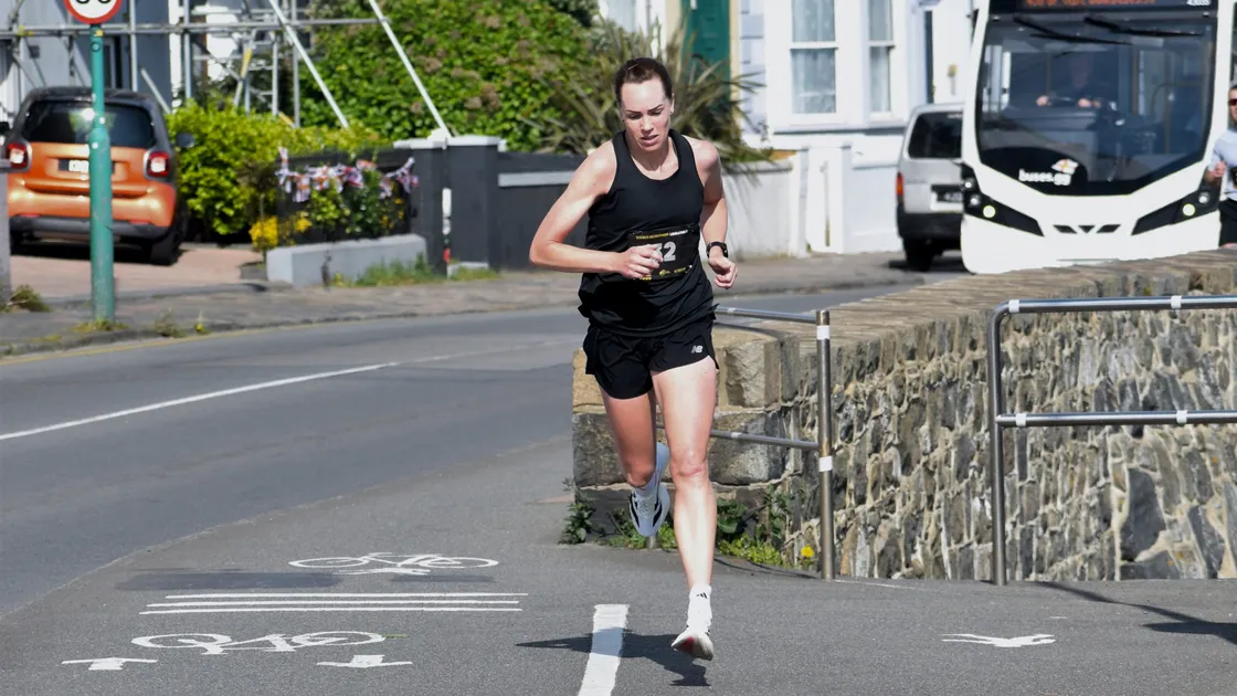 Nat Whitty approaches Salerie Corner on the run-in to the finish.