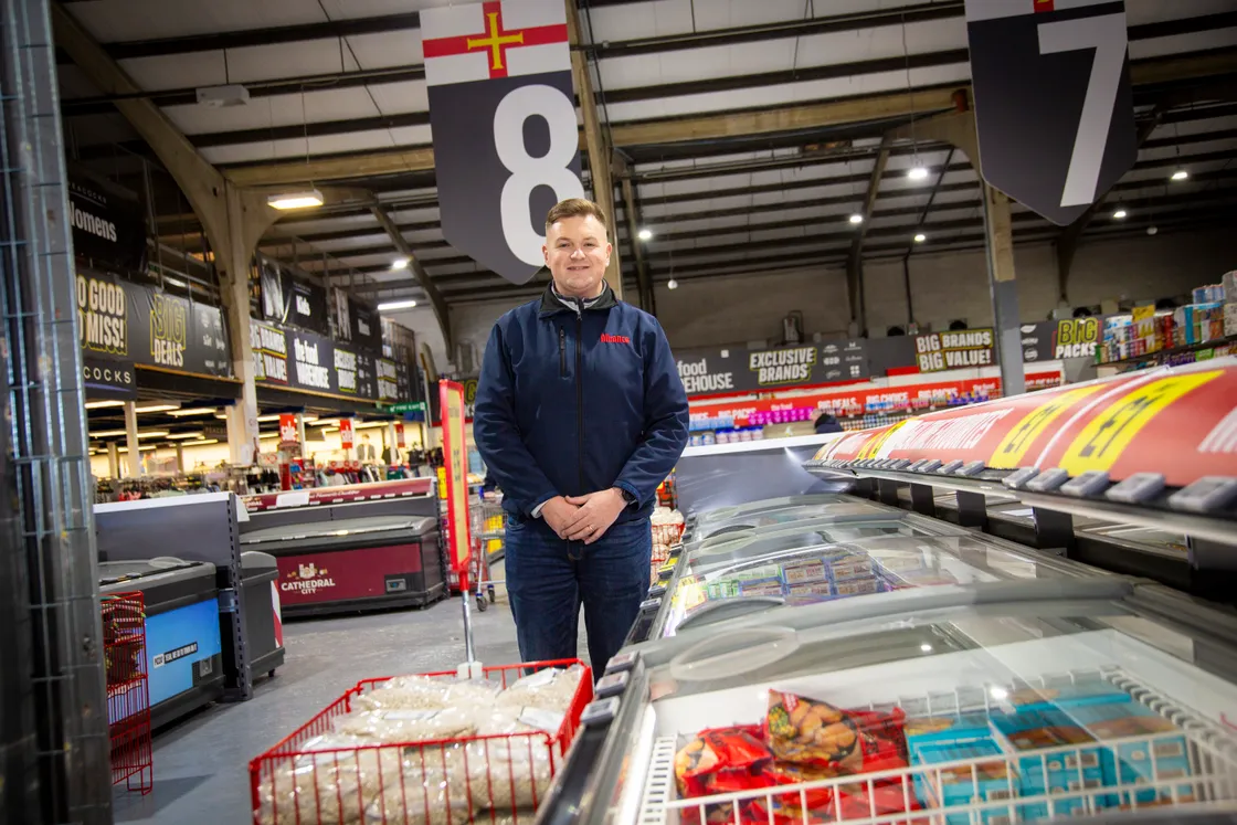Keiran Poole, operations director at Alliance, pictured at the opening of the new Food Warehouse store at Braye Road last year.