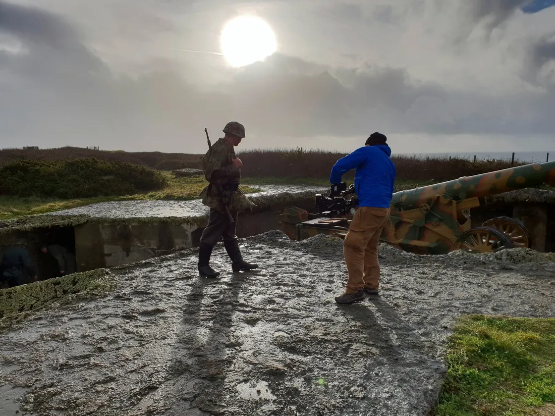 Behind the scenes shots from the new show Secret Nazi Bases, which was partially filmed in Guernsey. (25679510)