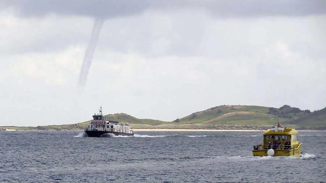 'Waterspout' twists its way around islands