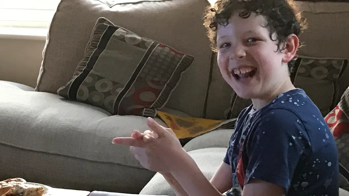 Edward Pickford, 8 clapping for carers. Picture supplied. 16-04-20 (28042915)