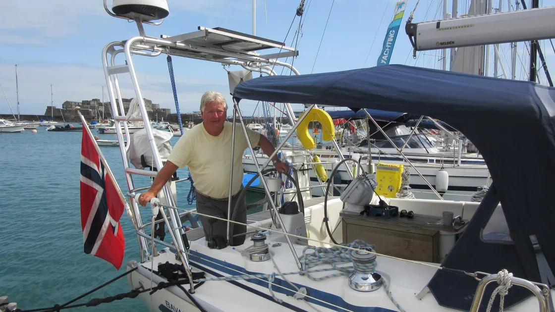 Bernt Johanssen, from Norway, was on his boat, Panta Rhei, moored to the Swan pontoon in the Pool when high winds hit. He said he had never experienced such conditions in a harbour before. (Picture by Mark Ogier, 25398650)