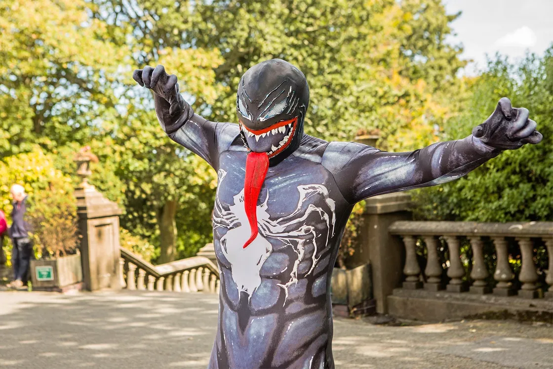Picture by Stacey Upson 07.09.19 Mike Dean enjoys his favourite Cosplay (Costume Play) hobby of dressing up as Marvels Venom for The Big Geekend event at the Guernsey Museum at Candie. (25725827)