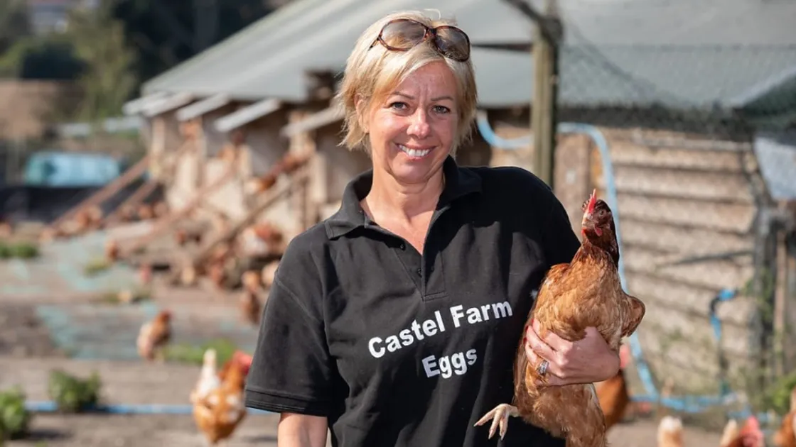 Castel Farm Eggs co-owner Emma Brooks. (Picture by Chris George Photography)