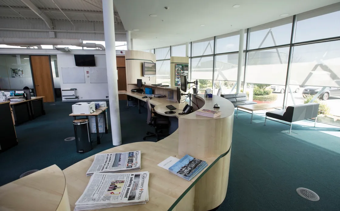 Empty Guernsey Press offices. (27852527)