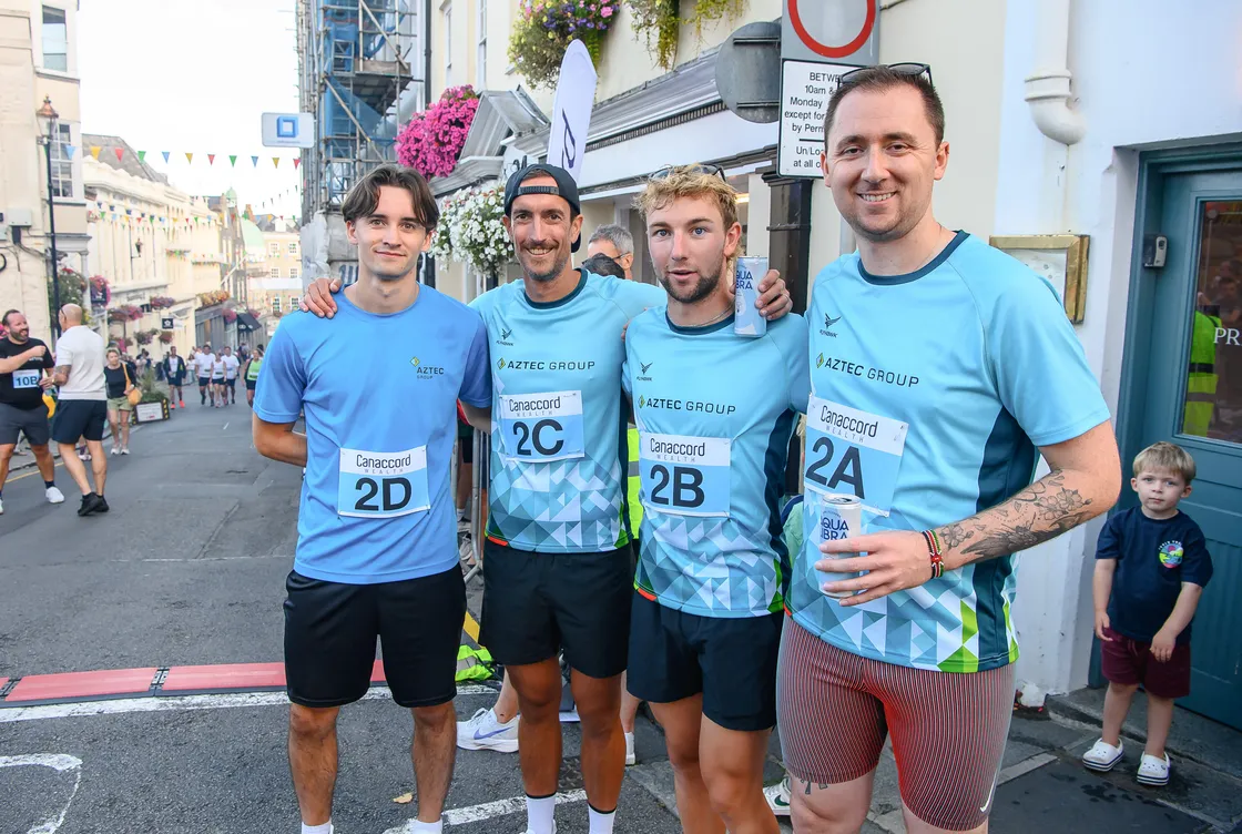 The Aztec team of, left to right, Lucas Ozanne, Bob Guilbert, Thierry Le Cheminant and Will Bodkin were overall winners.