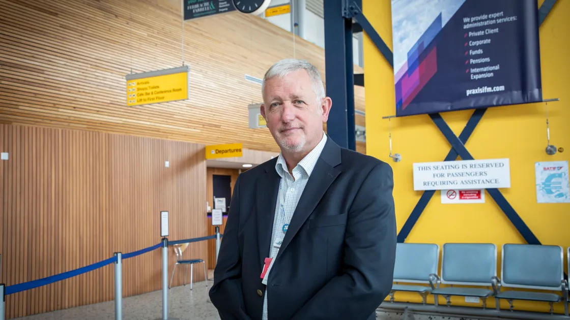 Ash Nicholas, head of aviation services at Guernsey Airport. (Picture by Sophie Rabey, 25498502)