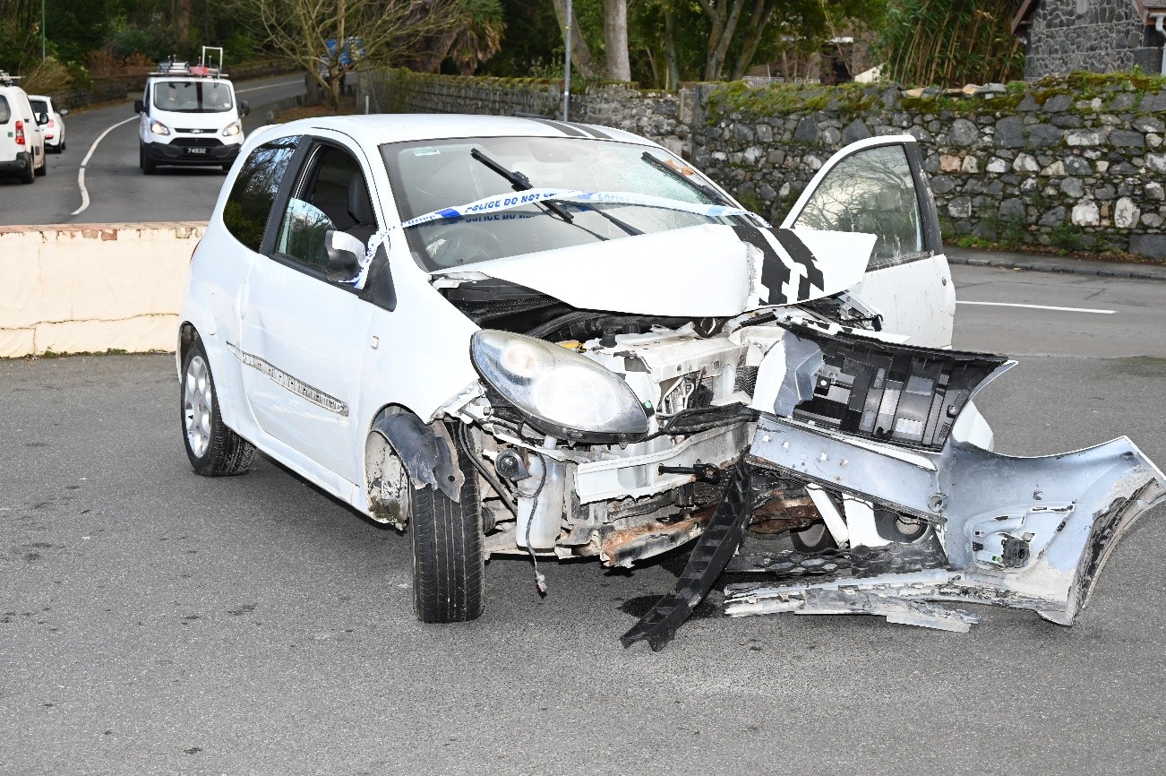 Drink-driver jailed for crashing car at peak of Storm Goretti