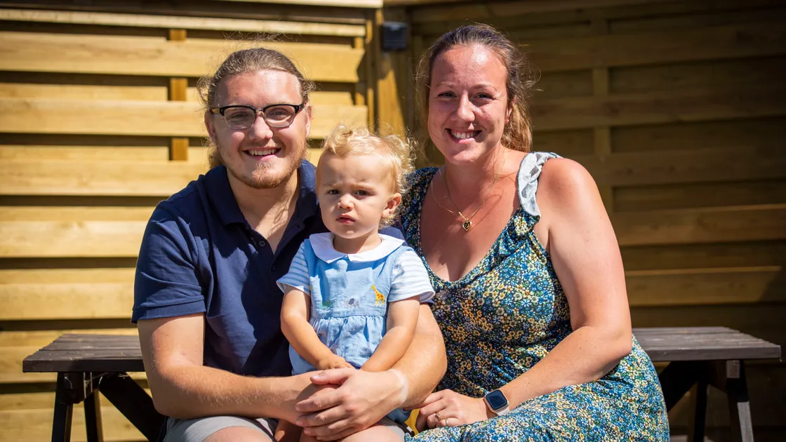 Arun Dowington and Dana Walden with son Jasper. (Picture by Sophie Rabey, 31118904)