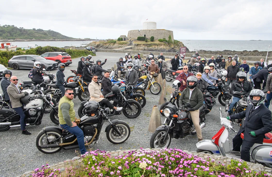 Sixty-seven bikes, some with passengers, set-off from Guernsey Pearl at 11am.