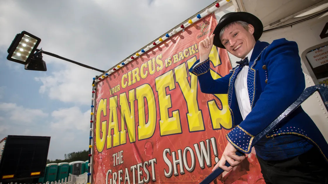 Gandeys Circus Ring master Ryan Brown pictured in 2019. (Picture by Peter Frankland, 32011129)