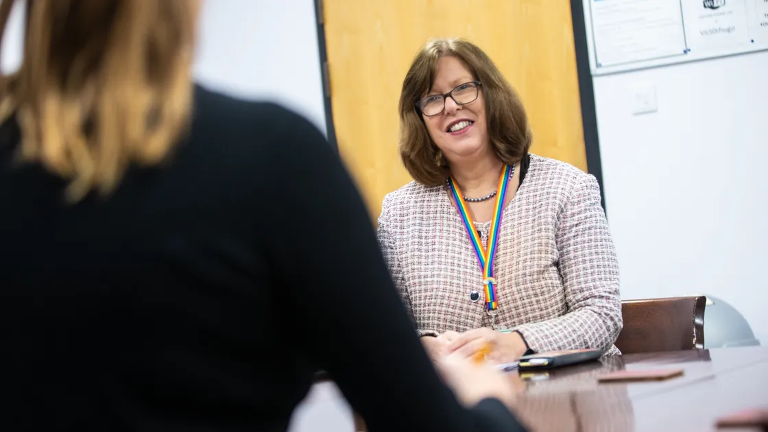 Director of Public Health Dr Nicola Brink talking to reporter Zoe Fitch about the approval of the Pfizer vaccine in the UK in early December 2020. (Picture by Peter Frankland, 29335553)