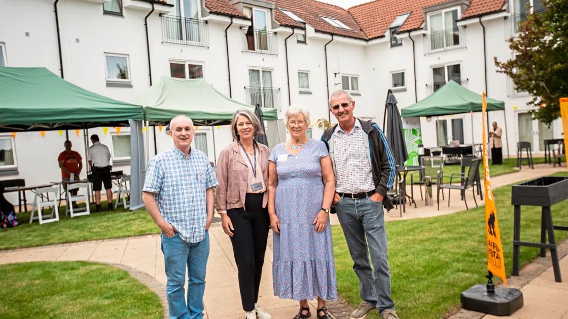 Organisers of the Celebrating Age Festival, left to right, Mike Logue from Housing 21, Health Connections CEO Bella Farrell, Rosemary Bishop-White and Nigel Dorey, chair and vice-chair of the Rosaire Community Association. (Picture by Sophie Rabey, 33603933)