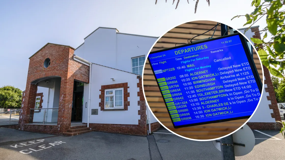 Seventy passengers left stranded at Guernsey Airport last night following flight delays caused by a national breakdown of air traffic control systems had to be accommodated at the Styx Community Centre.