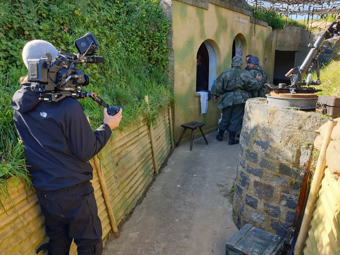 Behind the scenes shots from the new show Secret Nazi Bases, which was partially filmed in Guernsey. (25679514)