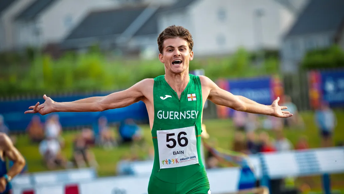 Athlete Chris Bain was among Guernsey’s gold medal winners as they finished third on the overall medals table.