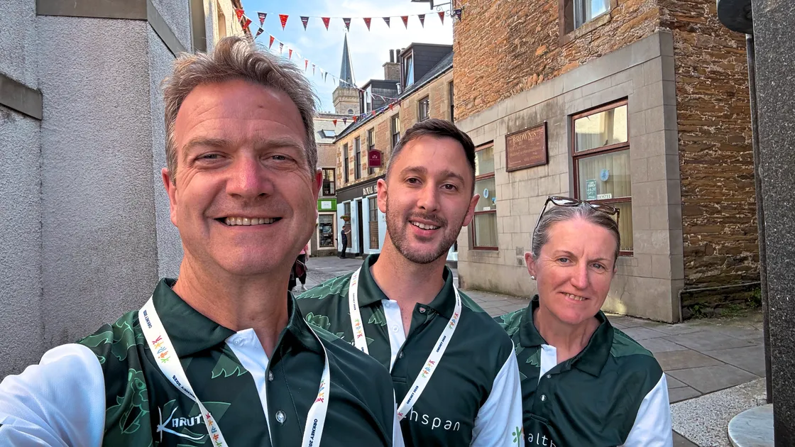 Guernsey’s medical team in Orkney. Left to right: Nick Dunn, Dan Bihet and Clare Mannion.