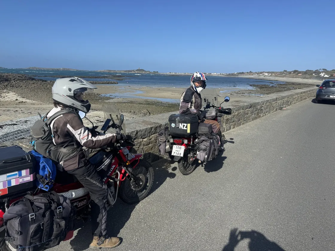 The couple left the island yesterday and are planning on spending at least another six months on the road.