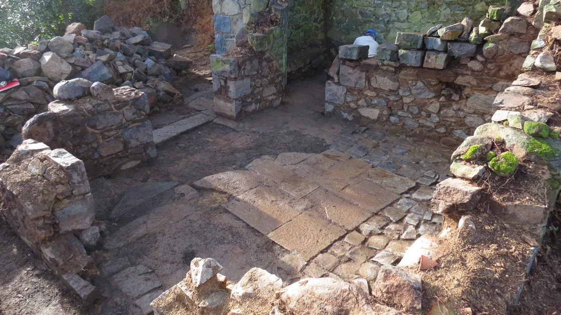 The excavation carried out in January of one of the buildings at Vale Mill quarry as part of the area’s redevelopment. 