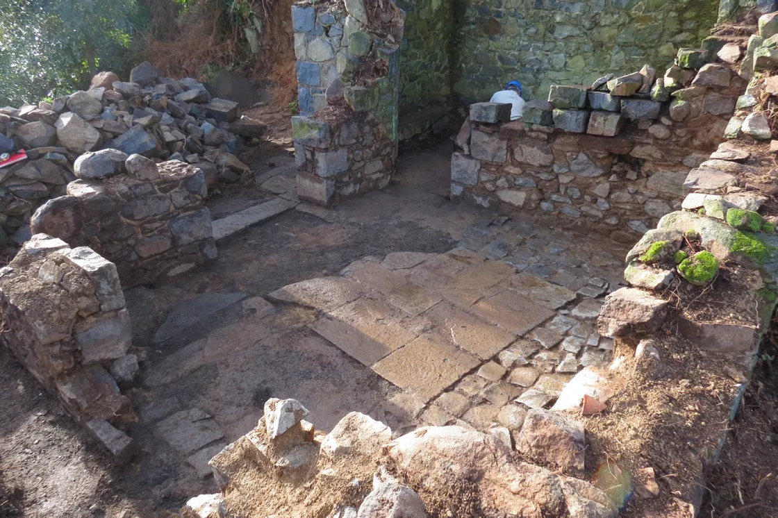 The excavation carried out in January of one of the buildings at Vale Mill quarry as part of the area’s redevelopment. 