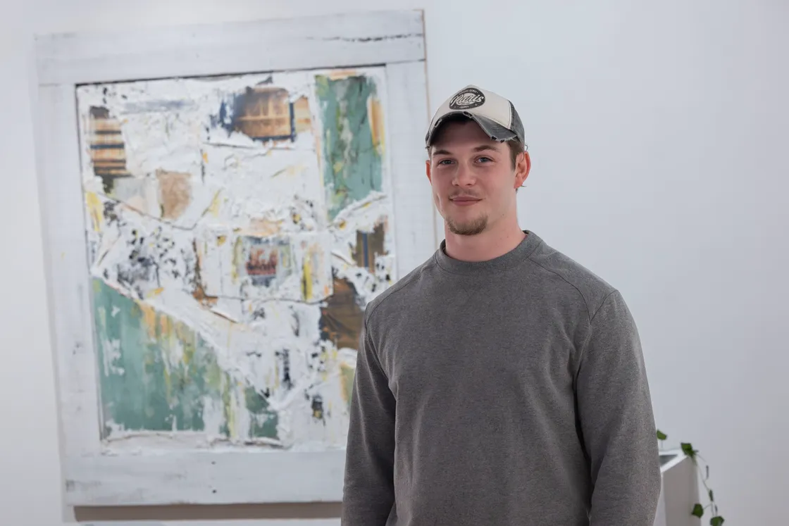 James studied fine art at Liverpool and his current work investigates the island’s vinery heritage and ‘ghost-like’ greenhouses.