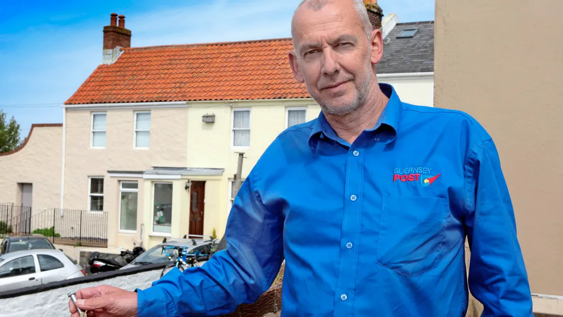 Postman Tony Holland had the pigs statue taken from his wall. He thinks the vandalism around Mont Arrive was not carried out by children.                                          (Picture by Steve Sarre, 21346847)