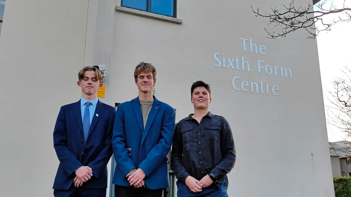 Three of the six Grammar School and Sixth Form Centre students who attended the 2021 London International Youth Science Forum.Left to right, Sam Lowe, 17, Leon Russell, 18 and Samantha Preece, 18. (30484989)