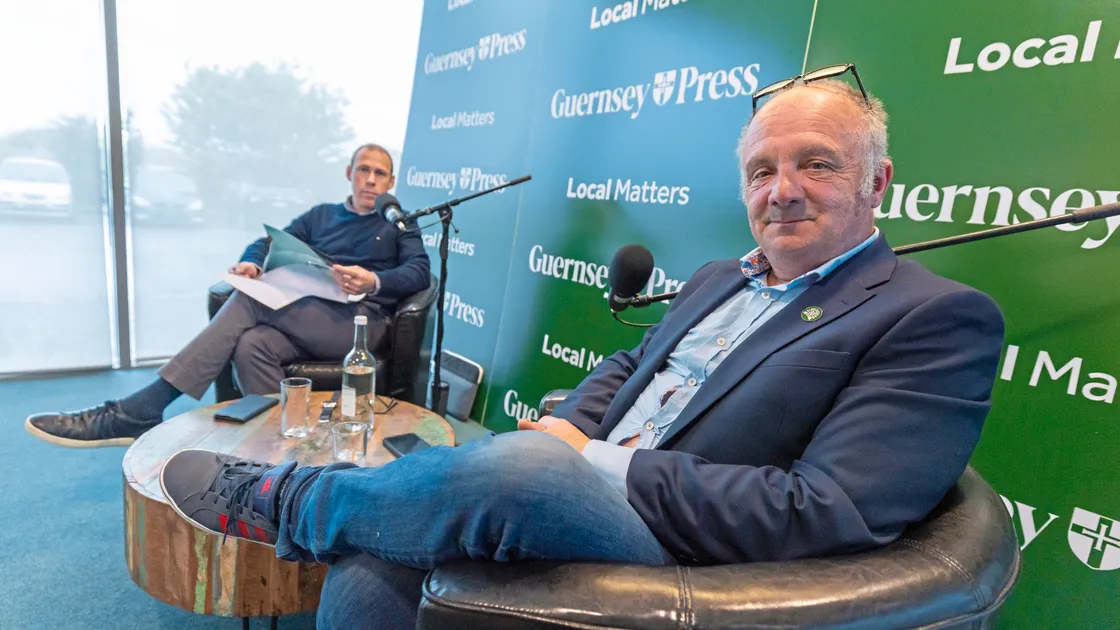 Deputy Neil Inder was the first candidate in for a chat with reporter Matt Fallaize.