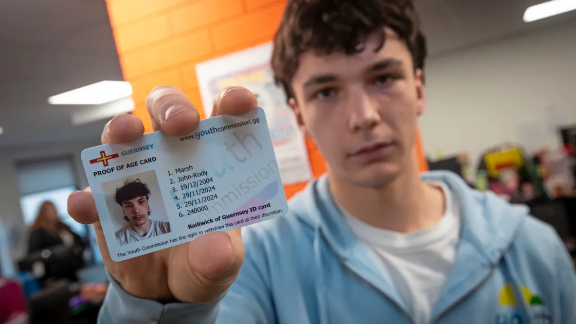 John Marsh at the Youth Commission with one of their new ID cards for young people. (Picture by Peter Frankland, 33830400)