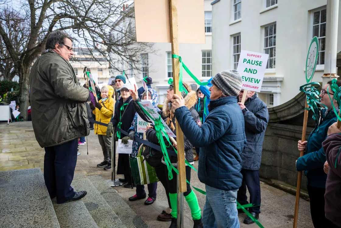 WATCH: Over 100 people turned out for Education protest, but Fallaize ...
