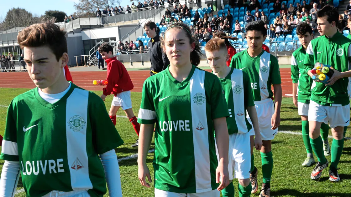 A teenage Maya Le Tissier walking out for the 2017 Star Trophy at Footes Lane, making history by being the first girl to represent Guernsey in the 'schoolboys' inter-insular'. (Picture by Adrian Miller, 31480945)