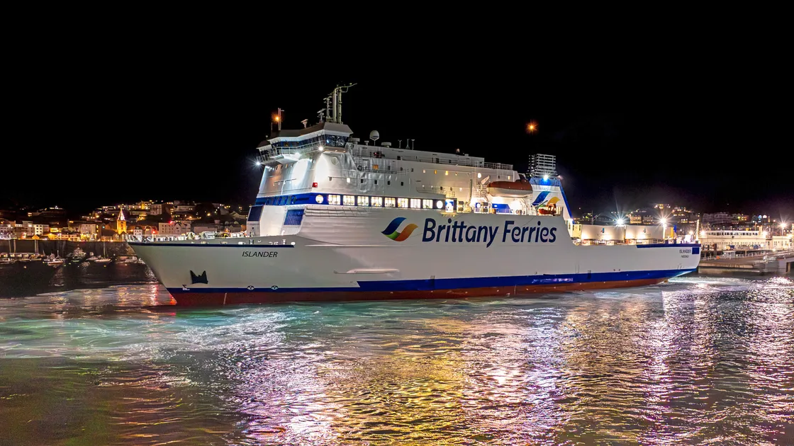 The Islander arriving in its new livery for the first time last week.