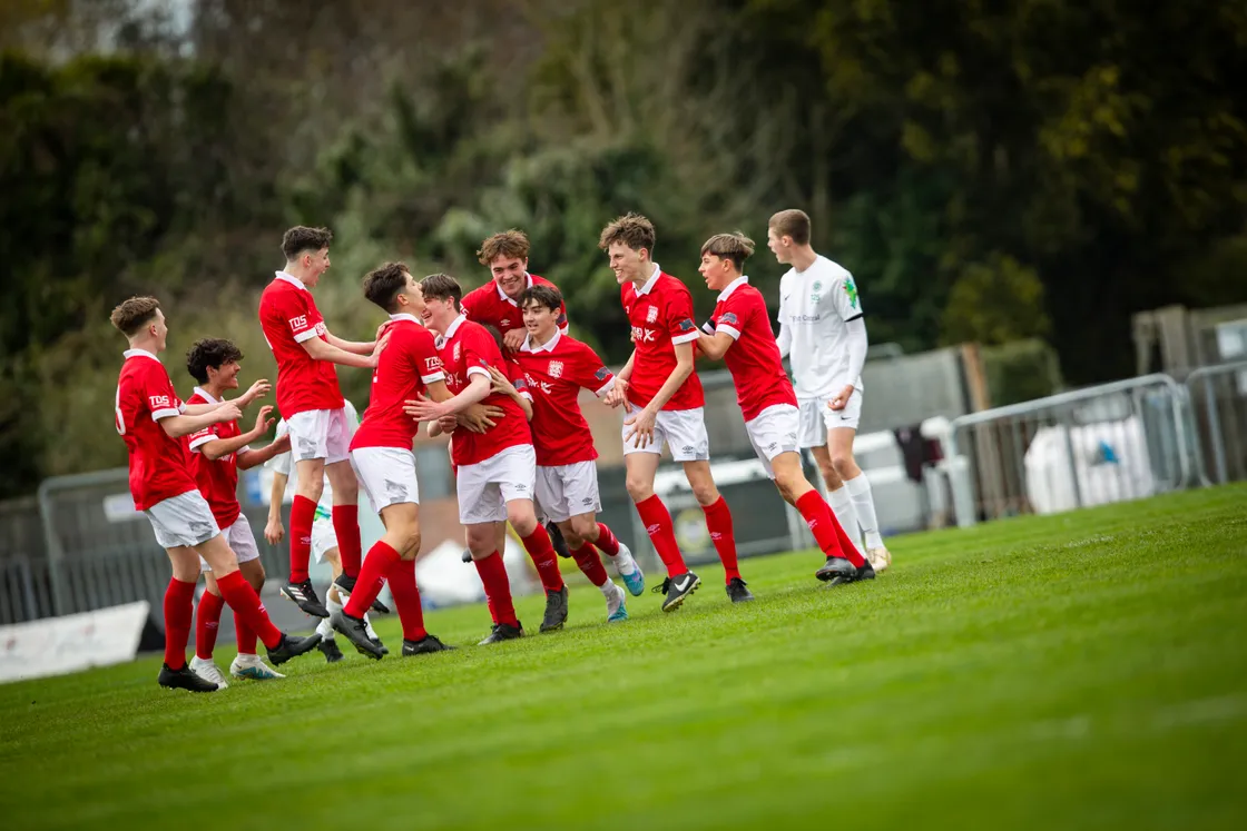 Jersey's youngsters struck in each half to make it five wins in a row for them in this fixture. (Picture by Sophie Rabey)
