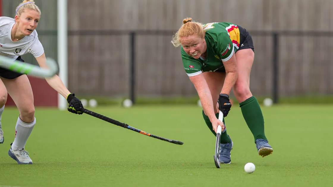 Teya Sheppard, pictured in an earlier round, had one of her better games in the middle of the pitch, forming a solid partnership with Mix Byrom.