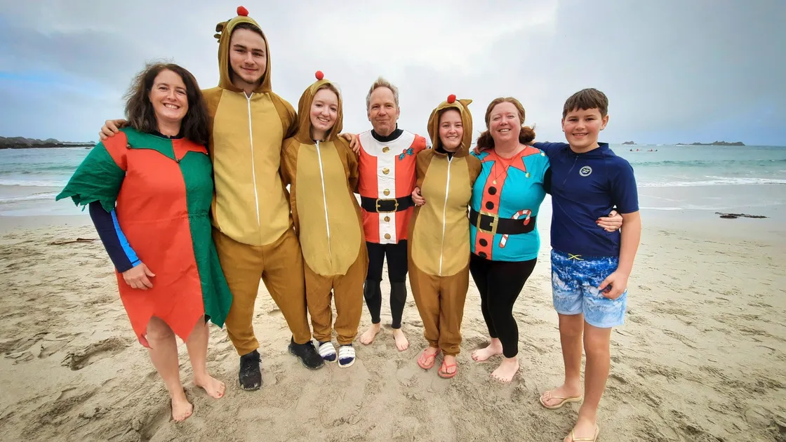 Fancy dress was the order of the day for, left to right, Jo Hind, Jo Joyce, Dulcie Walters, Tim Walters, Rebecca Hind, Anne Walters and Matthew Hind. (30345675)