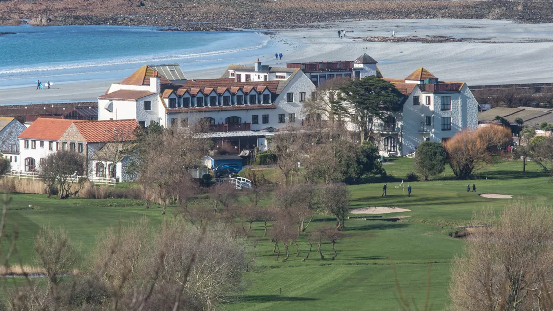 La Grande Mare Hotel and golf course. A planning application was submitted in February to demolish the existing hotel by Vazon Bay and erect a country club, 15 tourism lodges and staff accommodation. (Picture by Adrian Miller, 29406467)